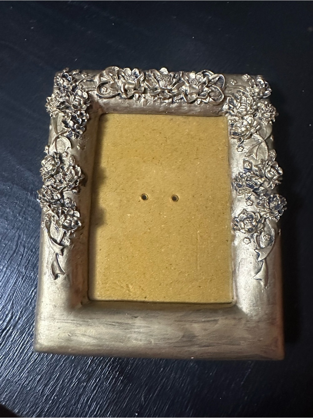 Ornate Floral Photo Frame in Gold